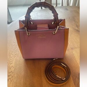 Gucci Pink and Tan Leather Satchel